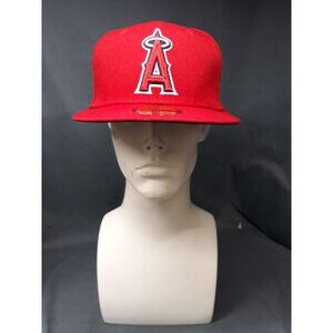 New Era 59-Fifty Men's Fitted Los Angeles Angels  Hat Red Size 7 3/4 NEW!